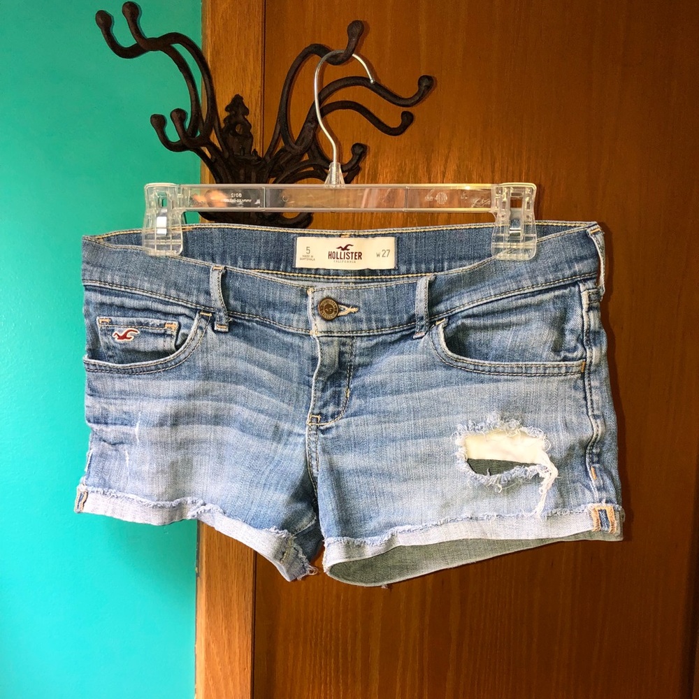 Hollister jean shorts.